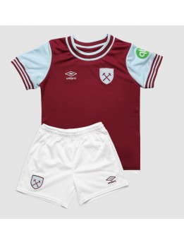 Detské Futbalové oblečenie West Ham United 2024-25 Krátky Rukáv - Domáci (+ trenírky)